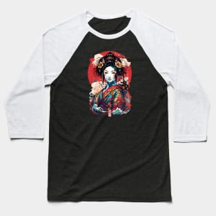 Japan Geisha Gothic Baseball T-Shirt